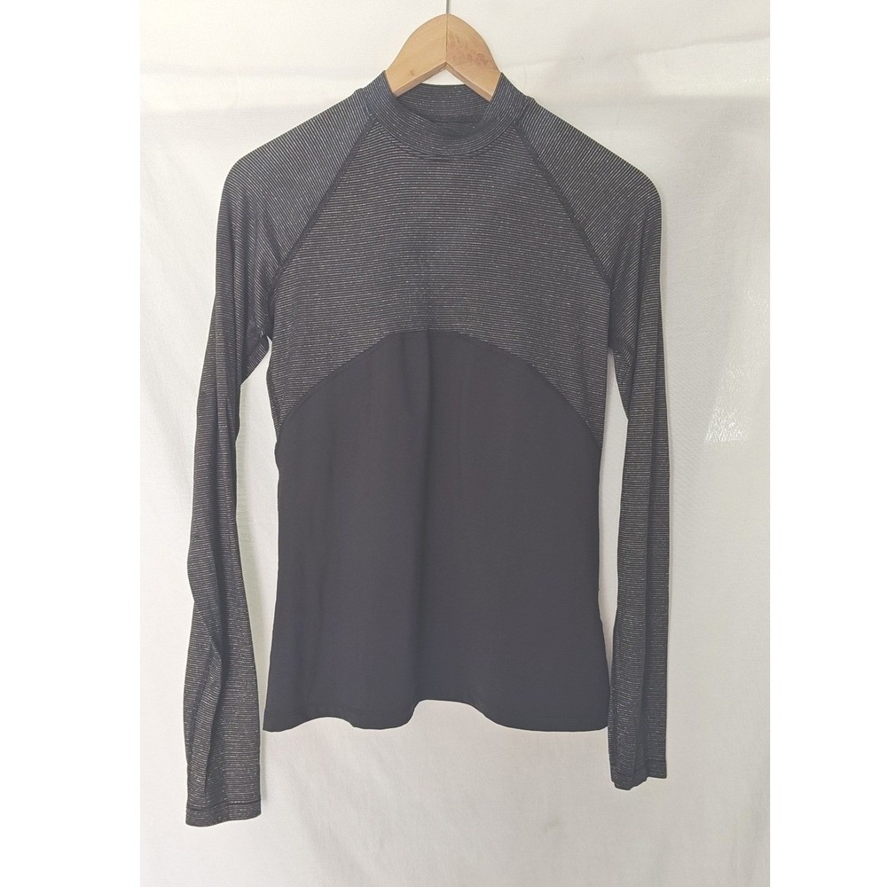 Nike Dri-FIT Training Top M Black Silver Goldโ Metallic Mock Neck CJ5721-010